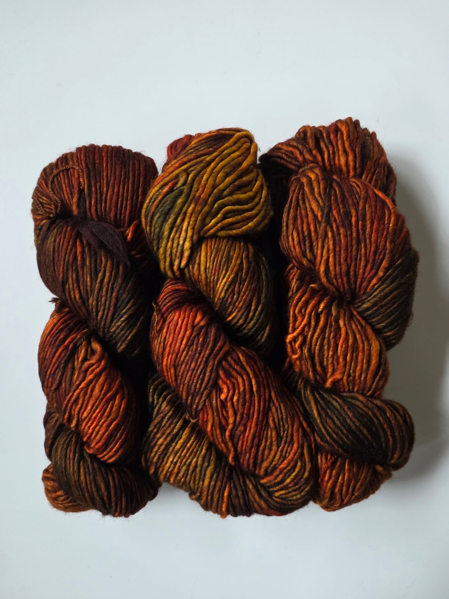 Malabrigo | Mecha | Volcan | North Road Knits | Hand Dyed | Merino Wool | Bulky Yarn | Single Ply | 100% Superwash Merino Wool