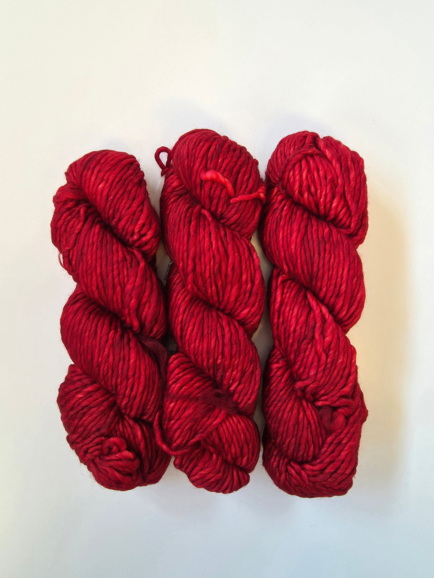 Malabrigo | Noventa | Ravelry Red | North Road Knits | Hand Dyed | Merino Wool | Bulky Yarn | 100% Superwash Merino | Single Ply Twisted