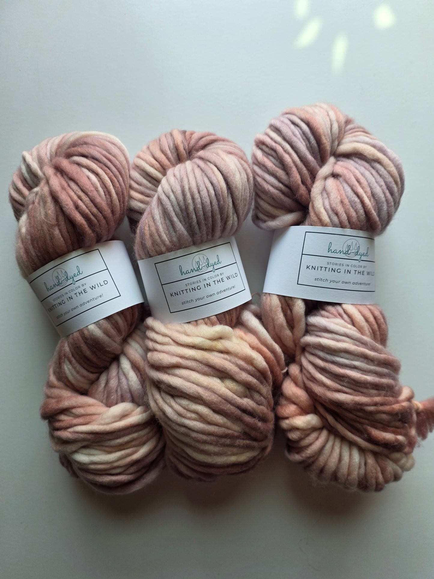 Knitting In The Wild Hand Dyed Yarn | Super Bulky | Mauve Wood