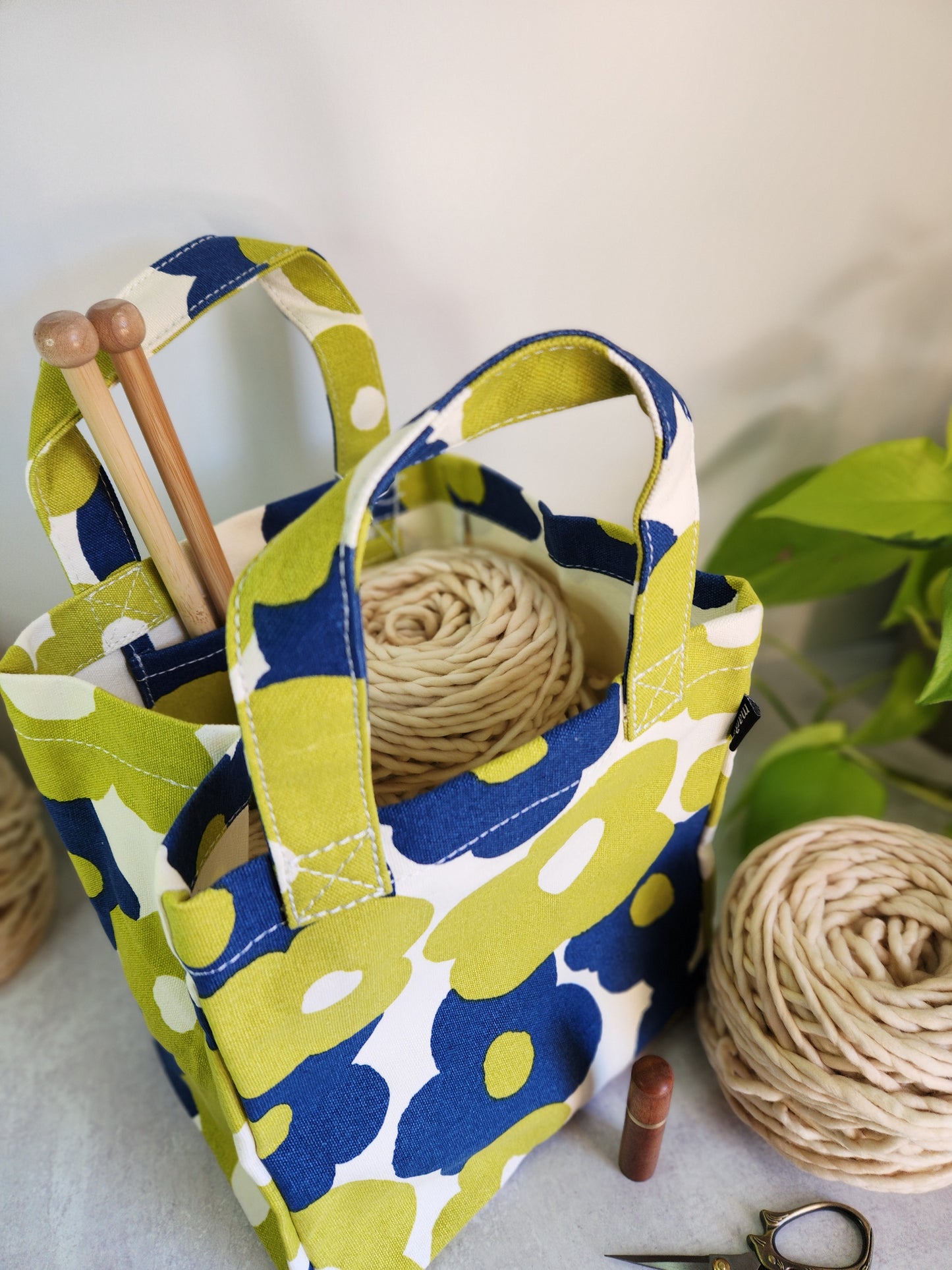 North Road Knits MAIKA Lunch Tote Knitting Project Bag Hana