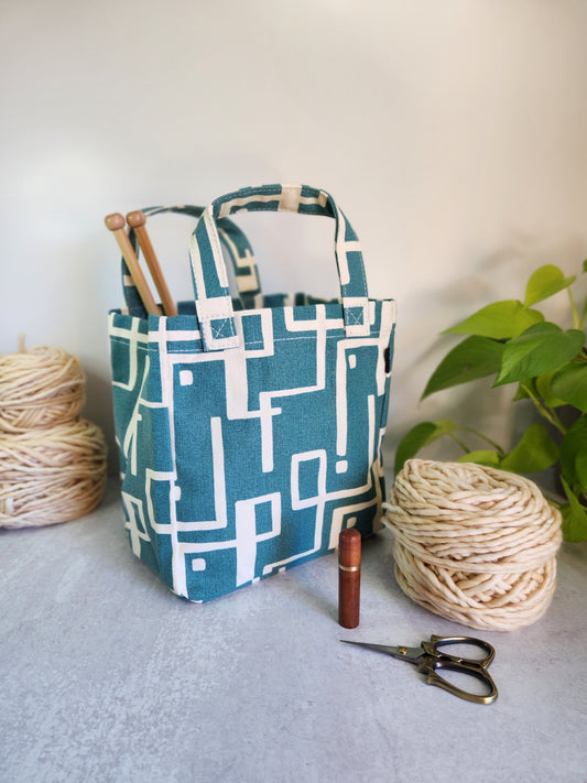 North Road Knits MAIKA Lunch Tote Knitting Project Bag Malibu