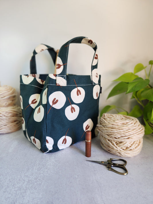 North Road Knits MAIKA Lunch Tote Knitting Project Bag Tansy
