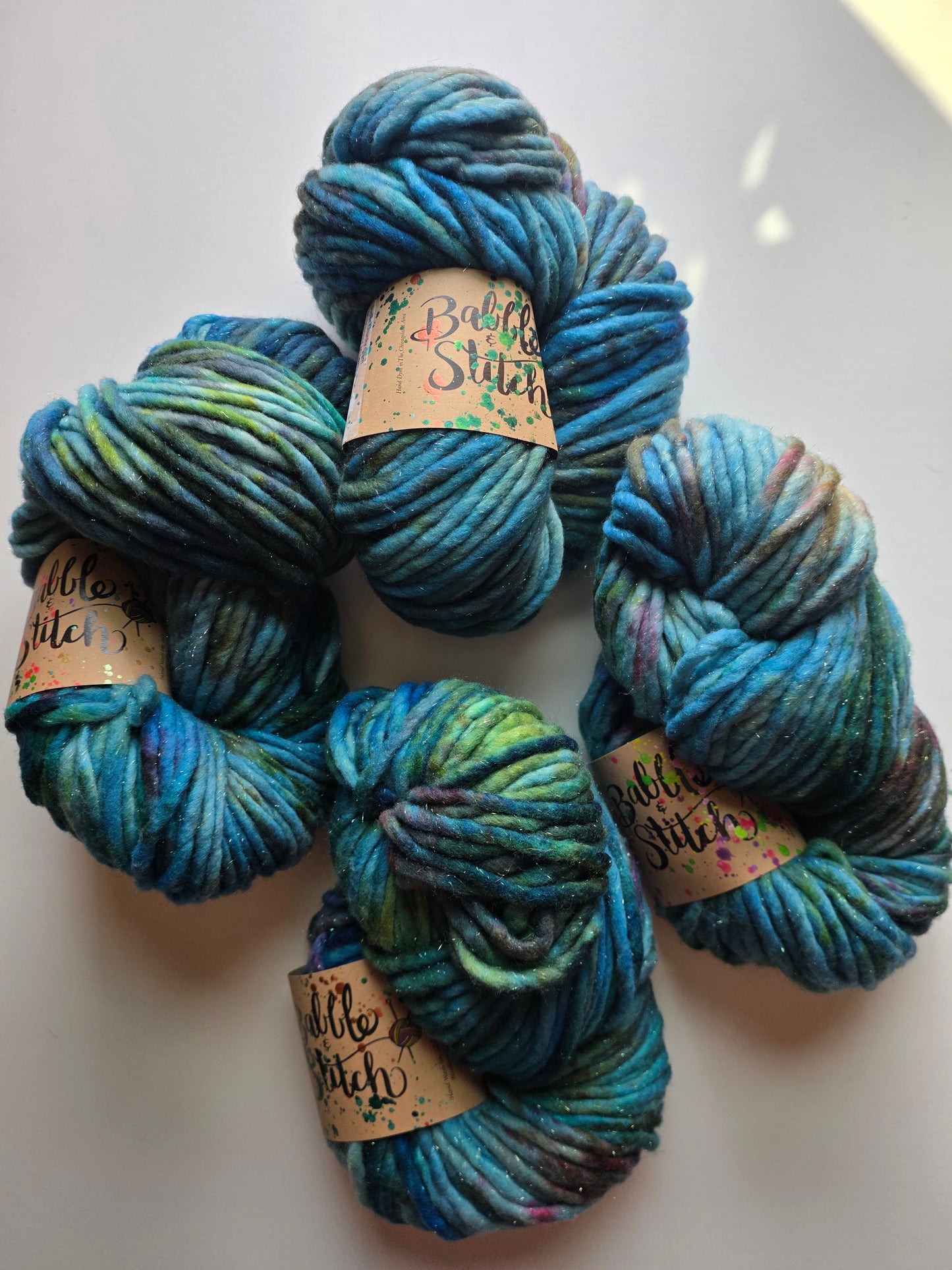 Babble and Stitch Yarn | Super Chunky Glam | Painted Jeans