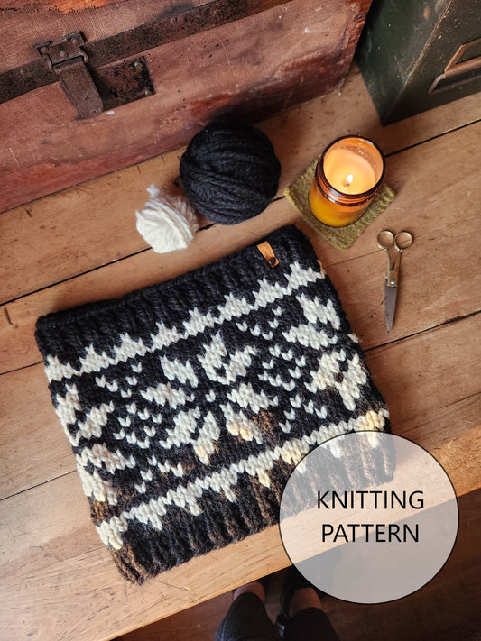 Snowflake Cowl Super Bulky Knitting Pattern