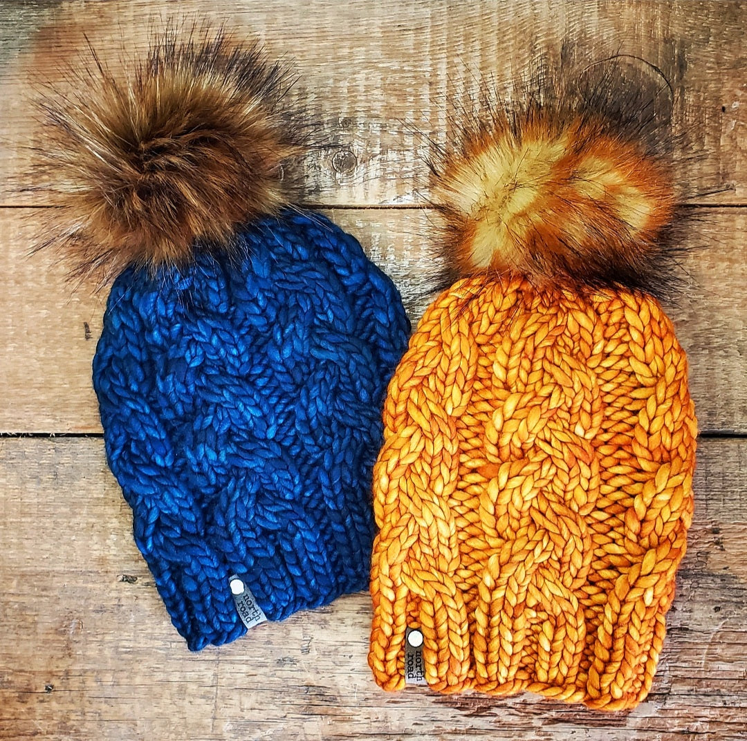 Murmur Creek Cable Knit Hat Knitting Pattern