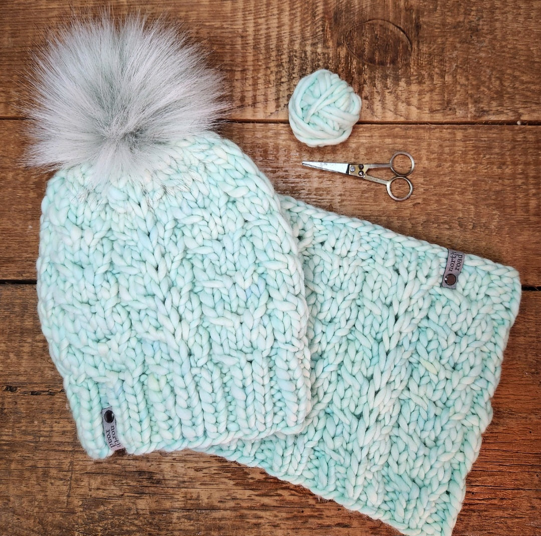 Birch Leaves Beanie Knitting Pattern