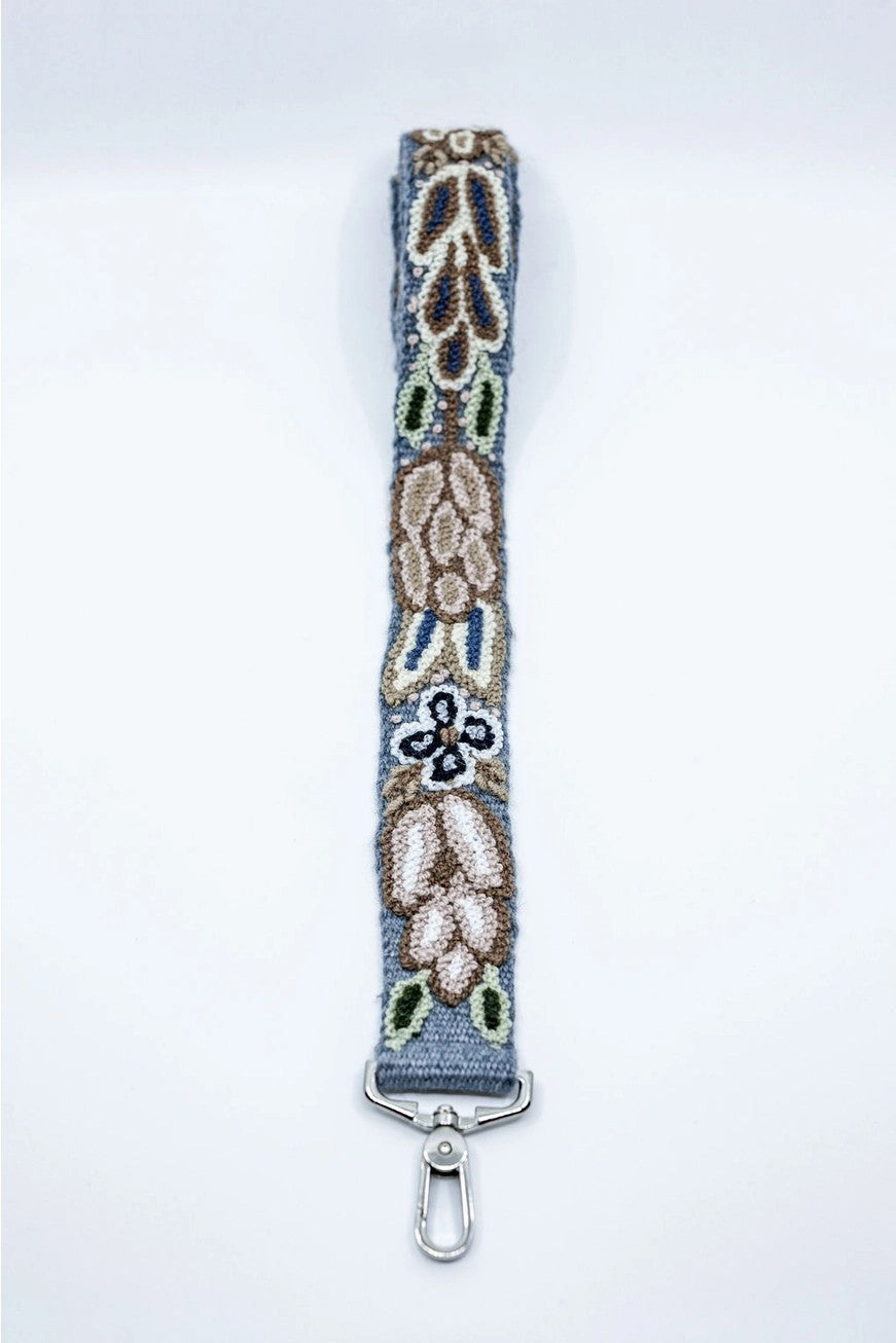 Hand Embroidered Removable Strap | Flecked Steel