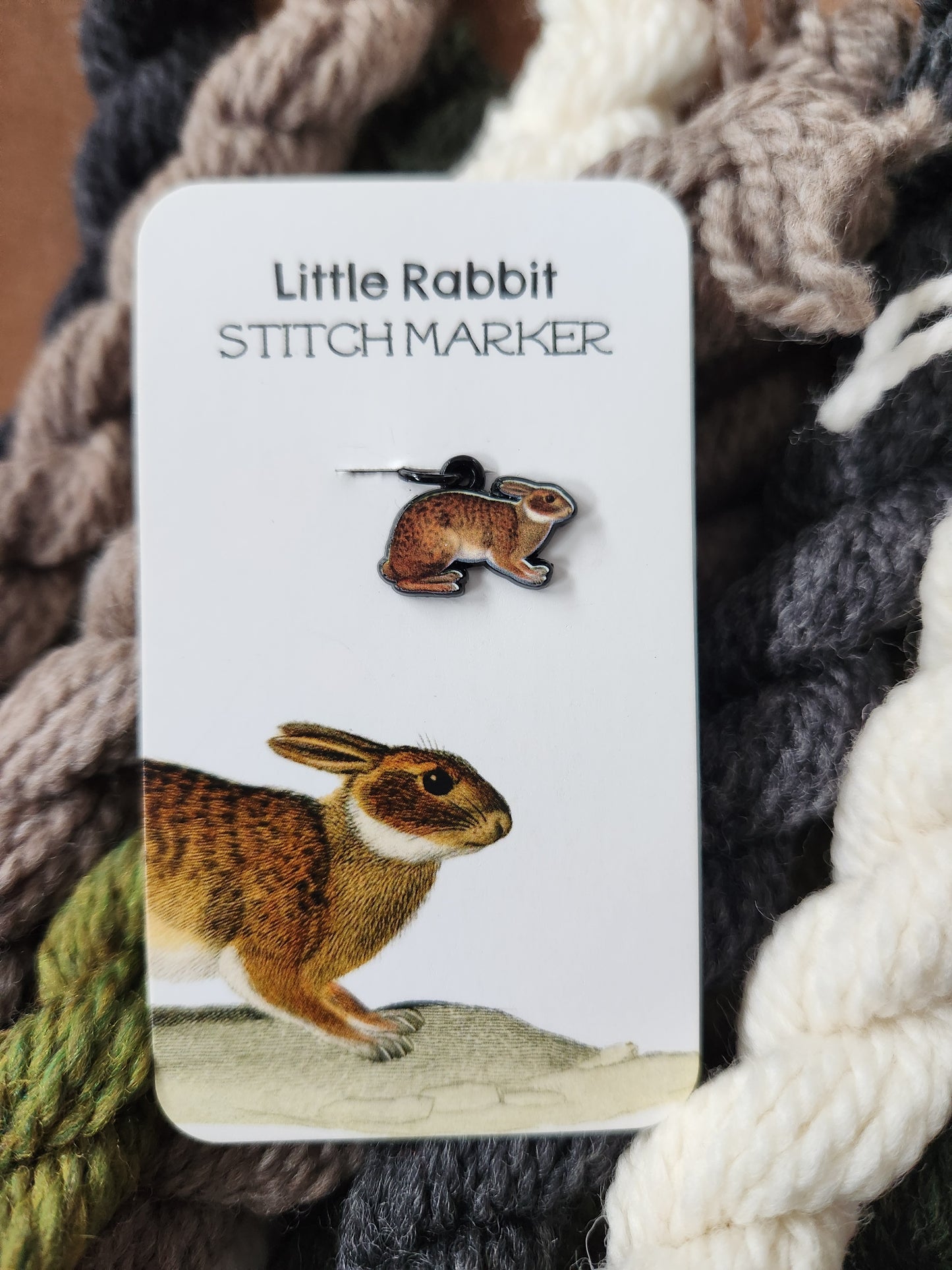 Little Rabbit Stitch Marker, Round (Single Stitch Marker)