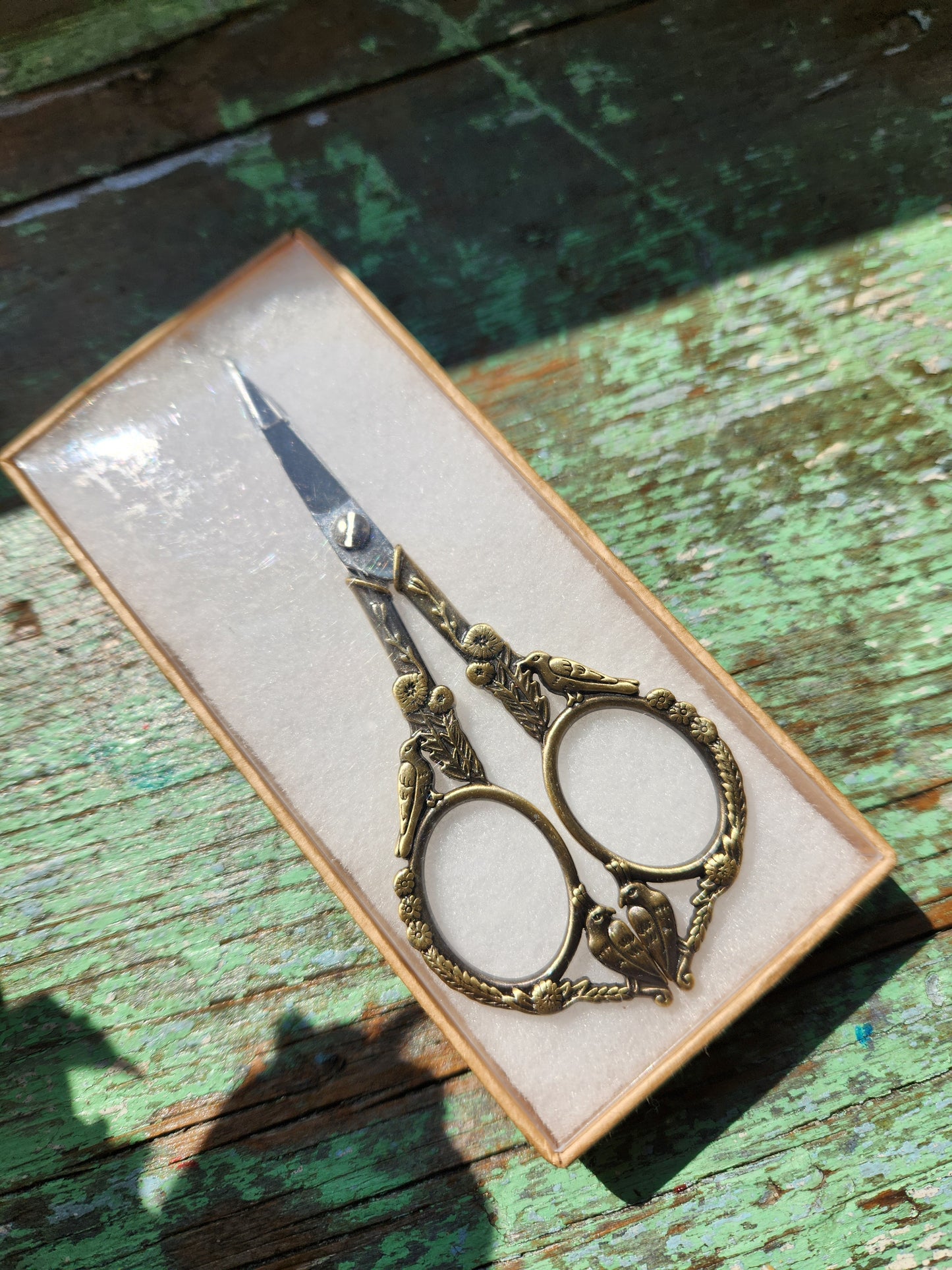 Feathered Friends Scissors Antique Gold