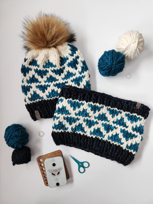 Merino Wool Hat and Cowl Set