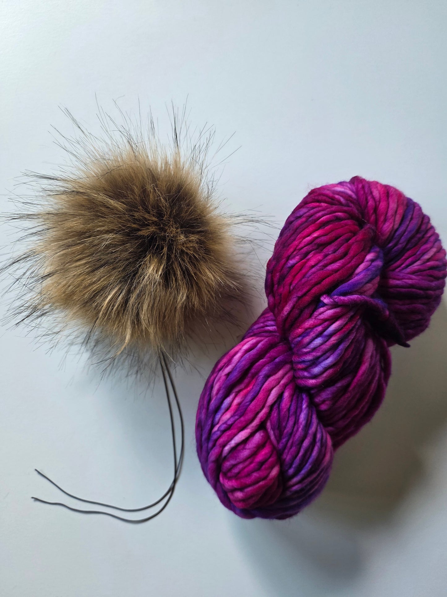 Yarn and Pom Bundle | Malabrigo Rasta | Baya Electrica