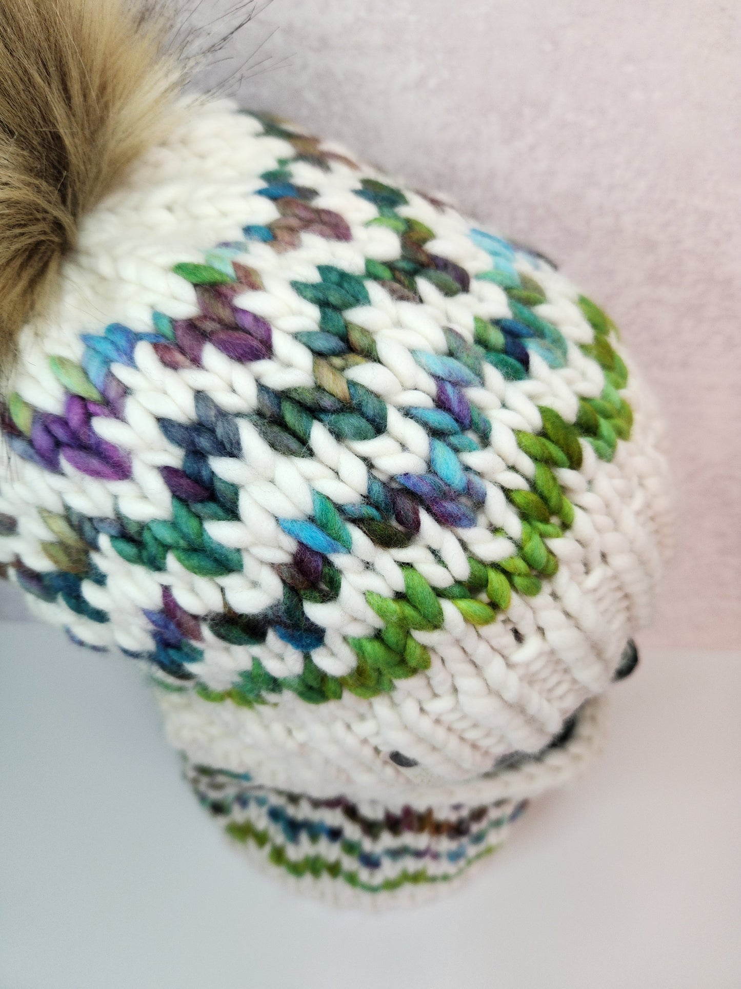 Merino Wool Pom Hat and Cowl Set