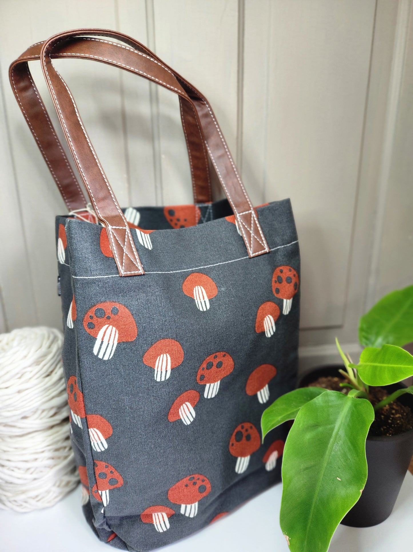 Knitting Project Bag, Market Tote, Mendocino