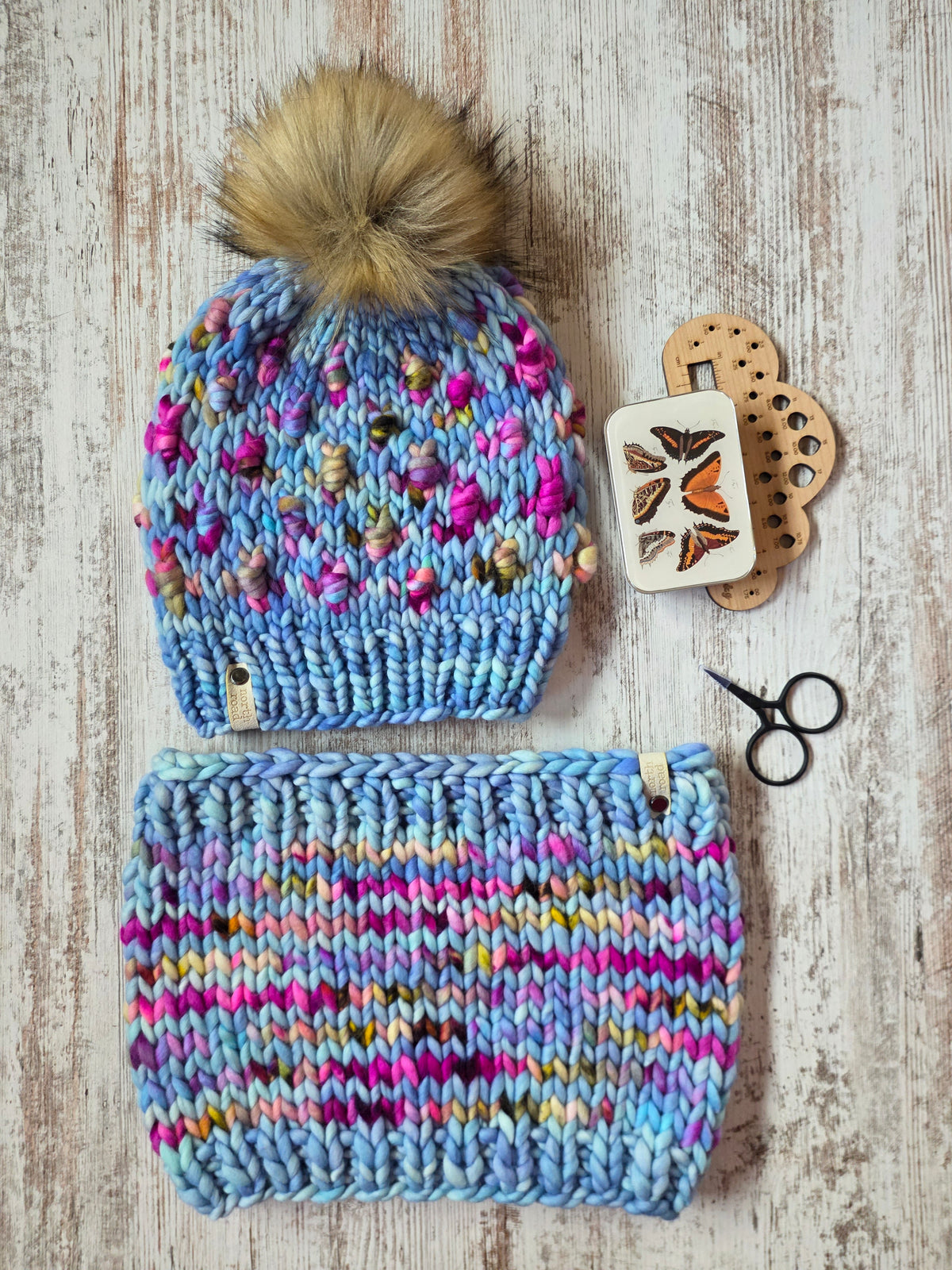 Merino Wool Hat and Cowl Set