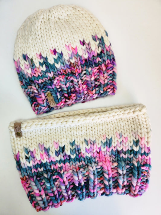 Merino Wool Hat and Cowl Set