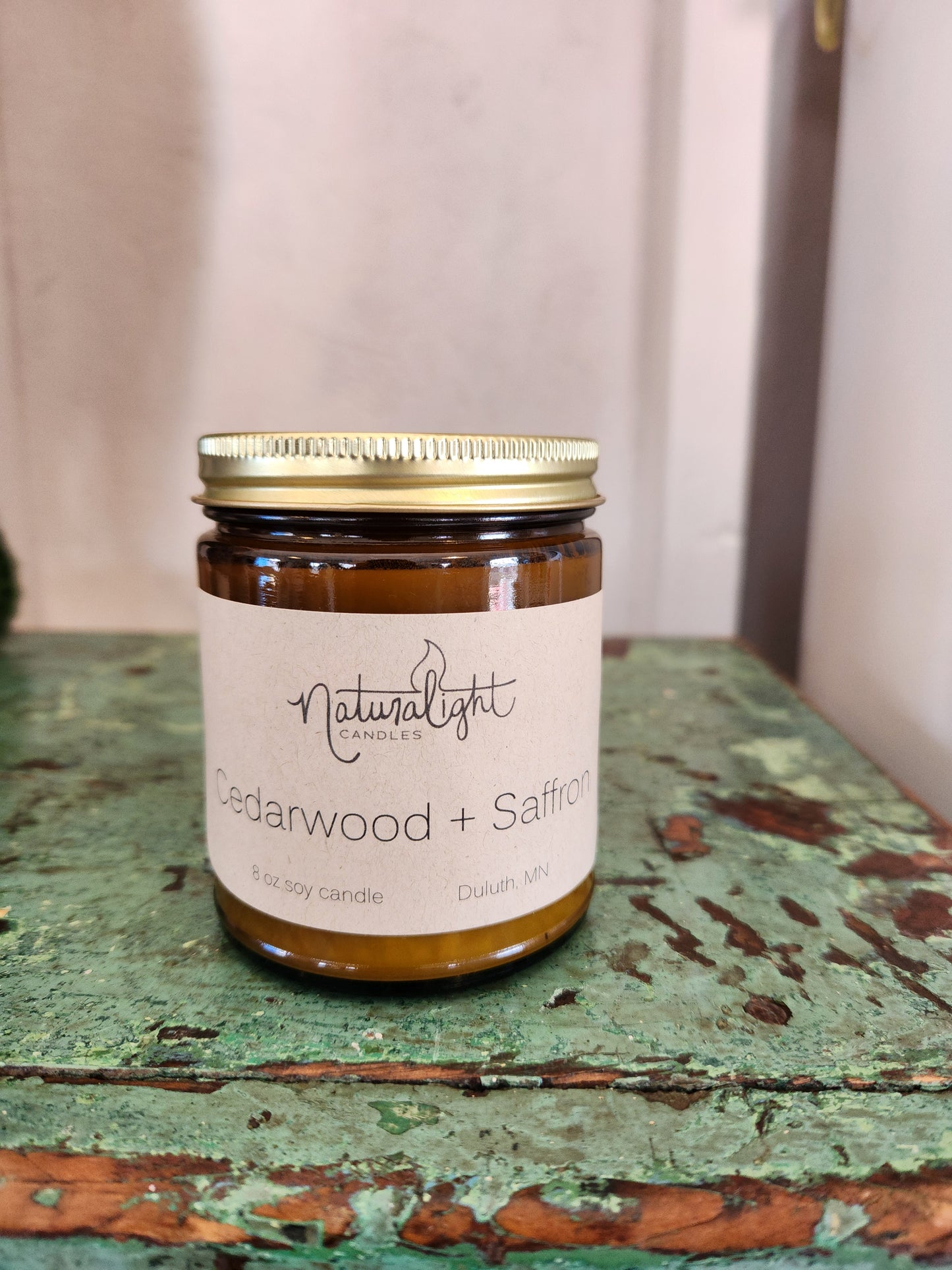Naturalight Candle, Cedarwood and Saffron