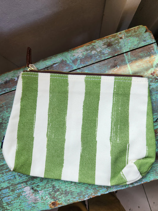 Knitting Project Bag, Large Zipper Pouch, Linea Olive