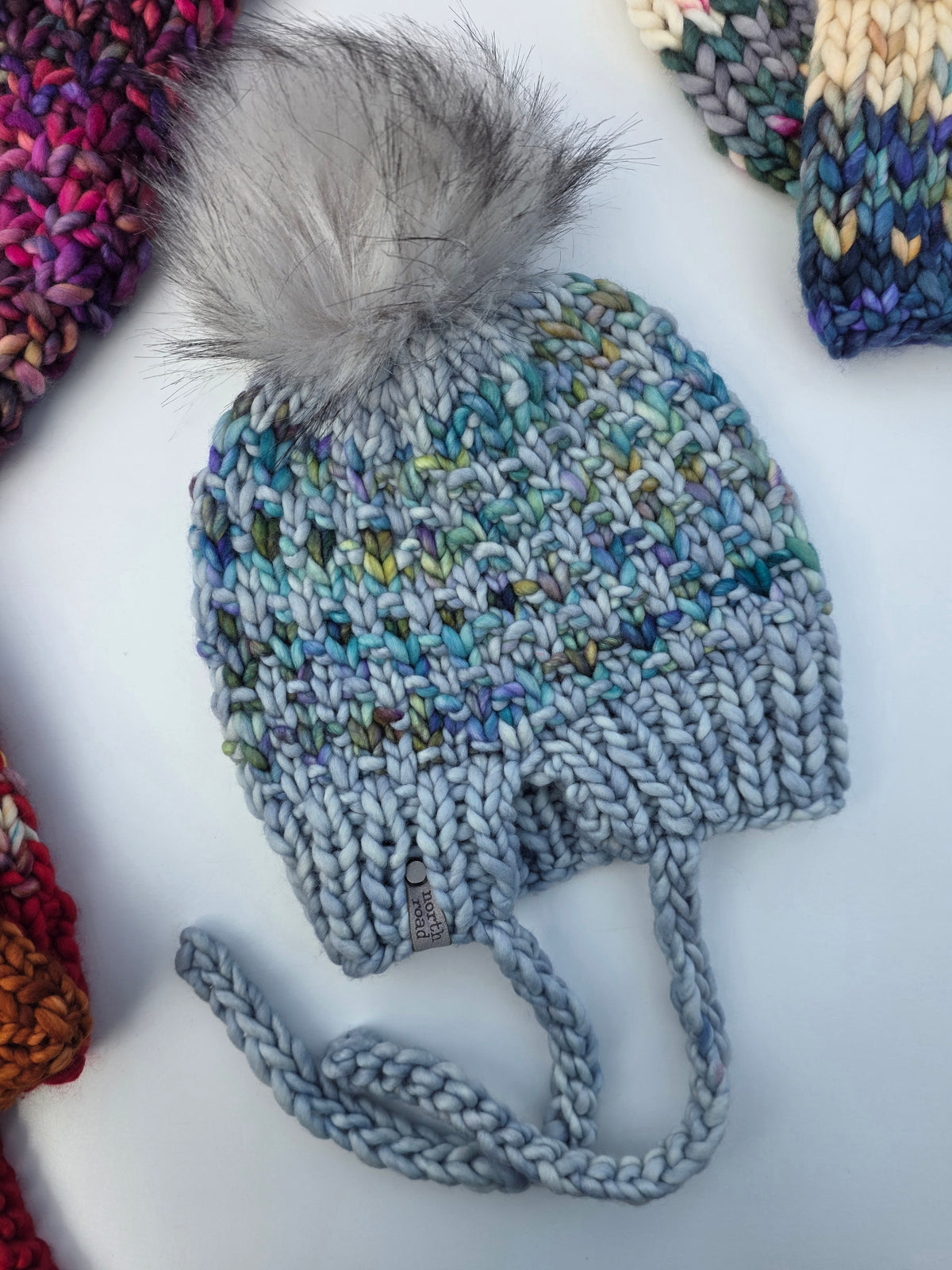 Merino Wool Split Brim Pom Hat