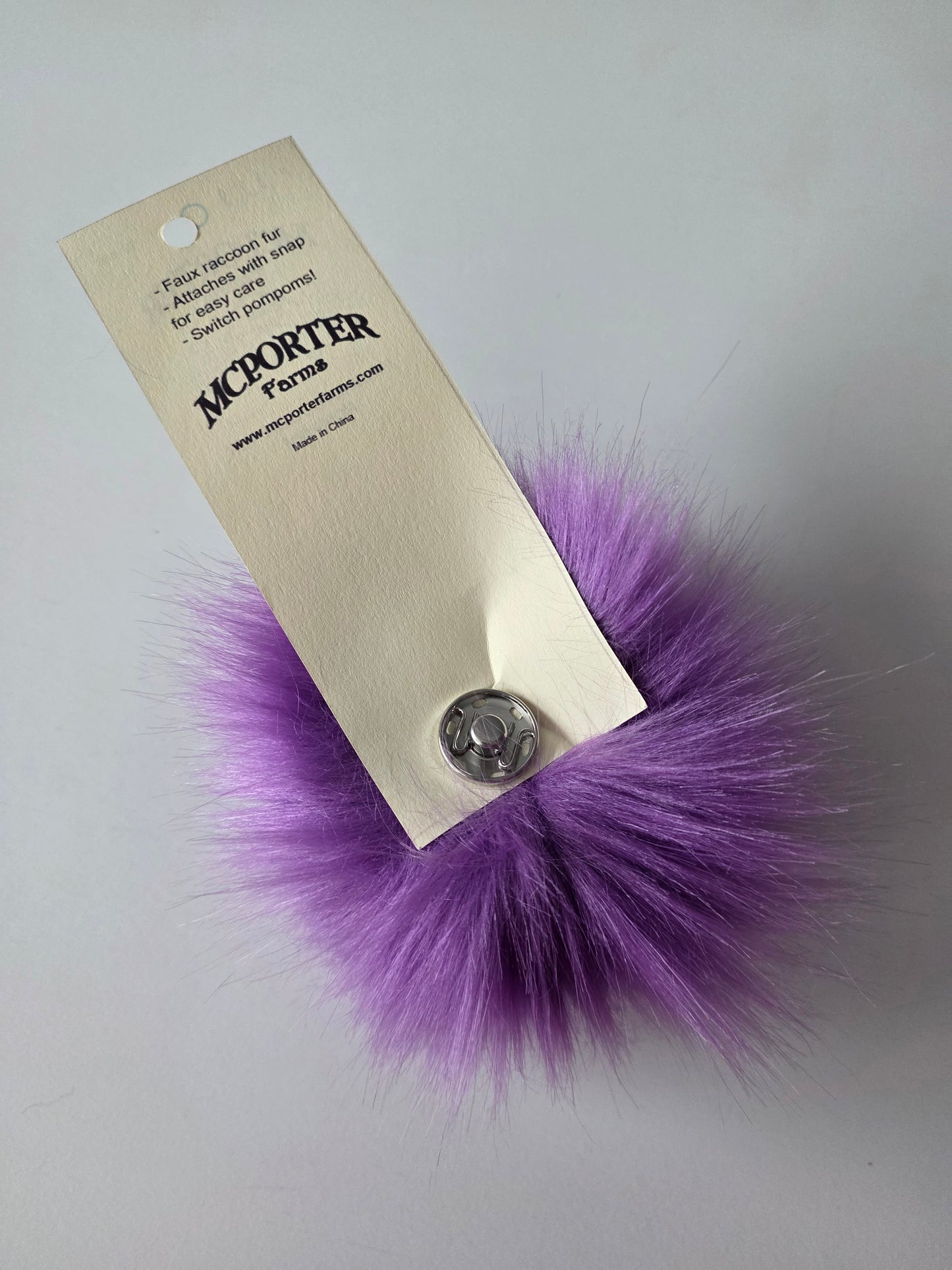 McPorter Farms | Faux Raccoon Fur Pom | 329