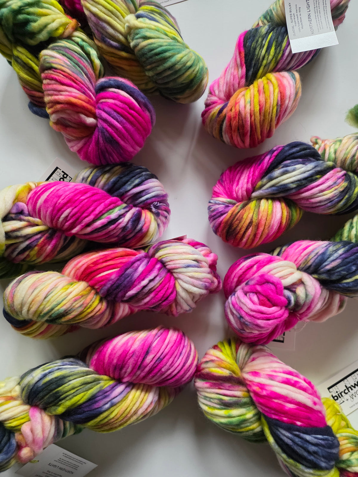 Birchwood and Wool (Knitting In The Wild) Hand Dyed Yarn | Super Bulky | Northern Lights