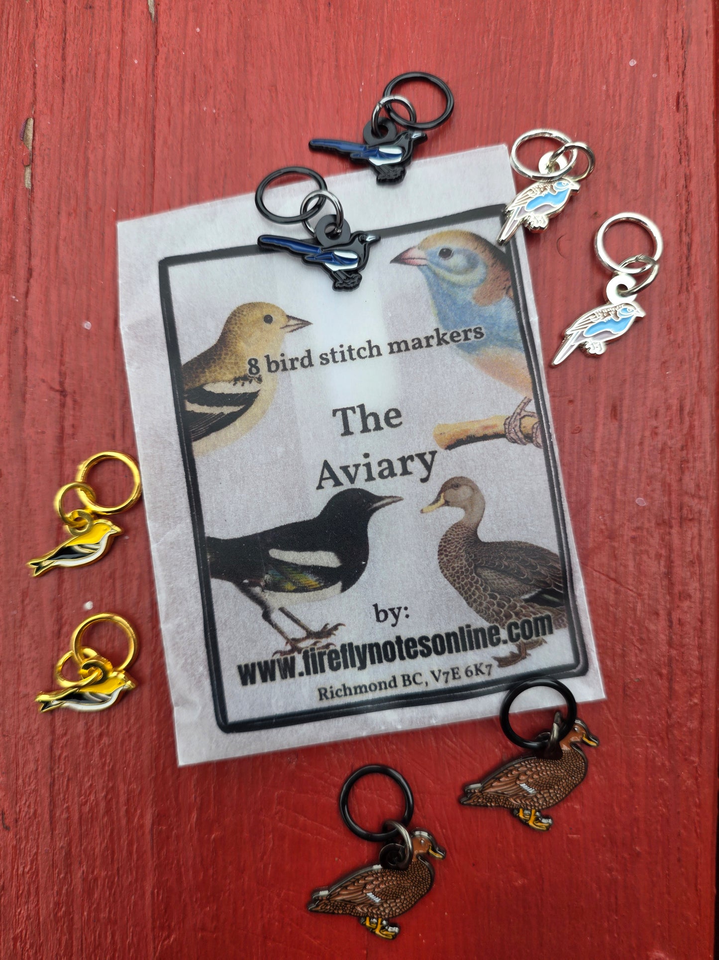 Aviary Stitch Markers (Set of 8)