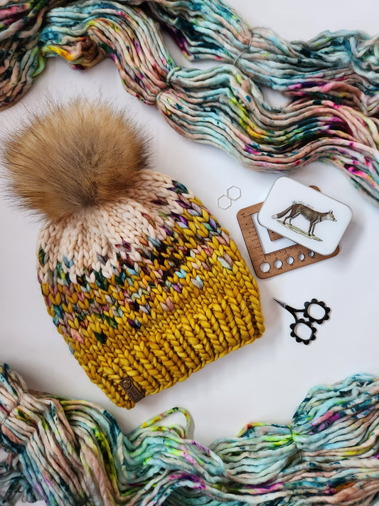 Merino Wool Pom Hat