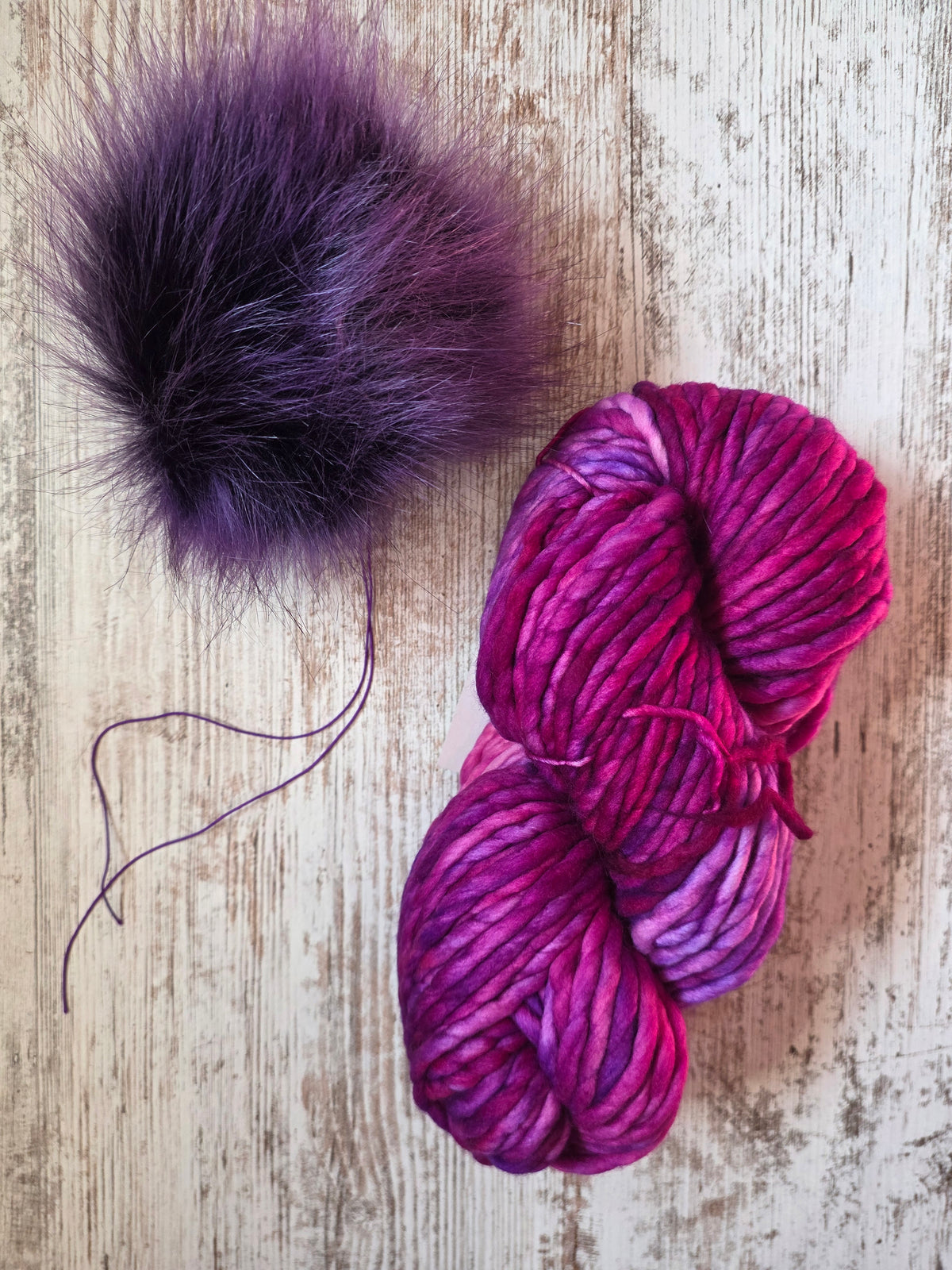 Yarn and Pom Bundle | Malabrigo Rasta | Baya Electrica