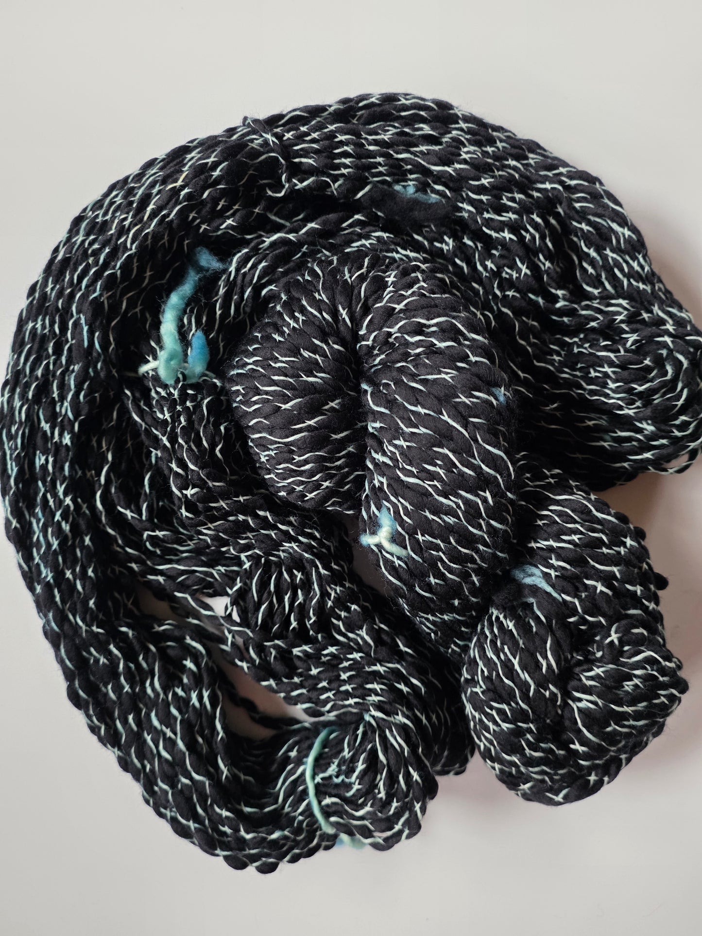 Malabrigo | Caracol on Black | Water Green on Black