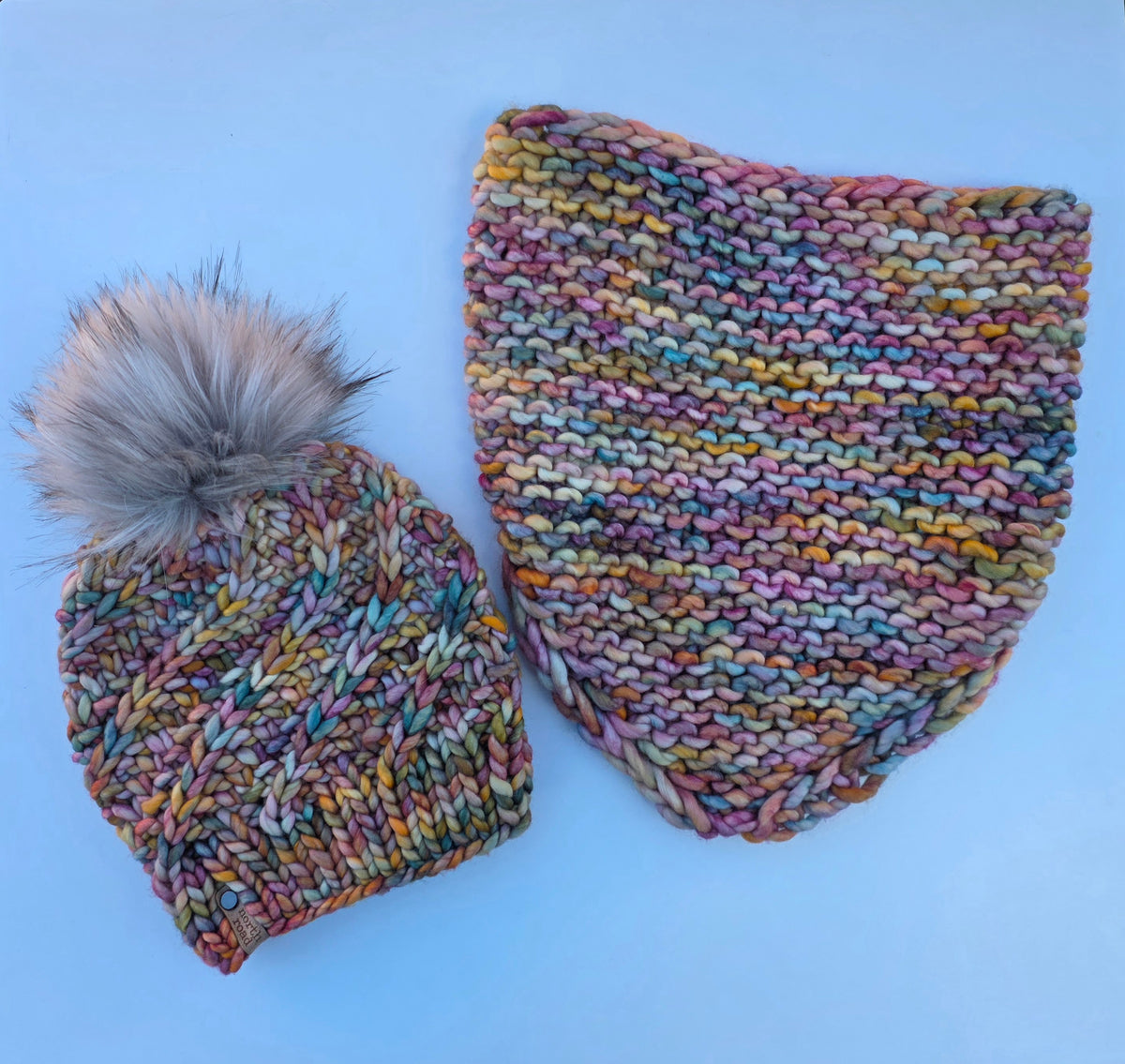 Merino Wool Hat and Cowl Set