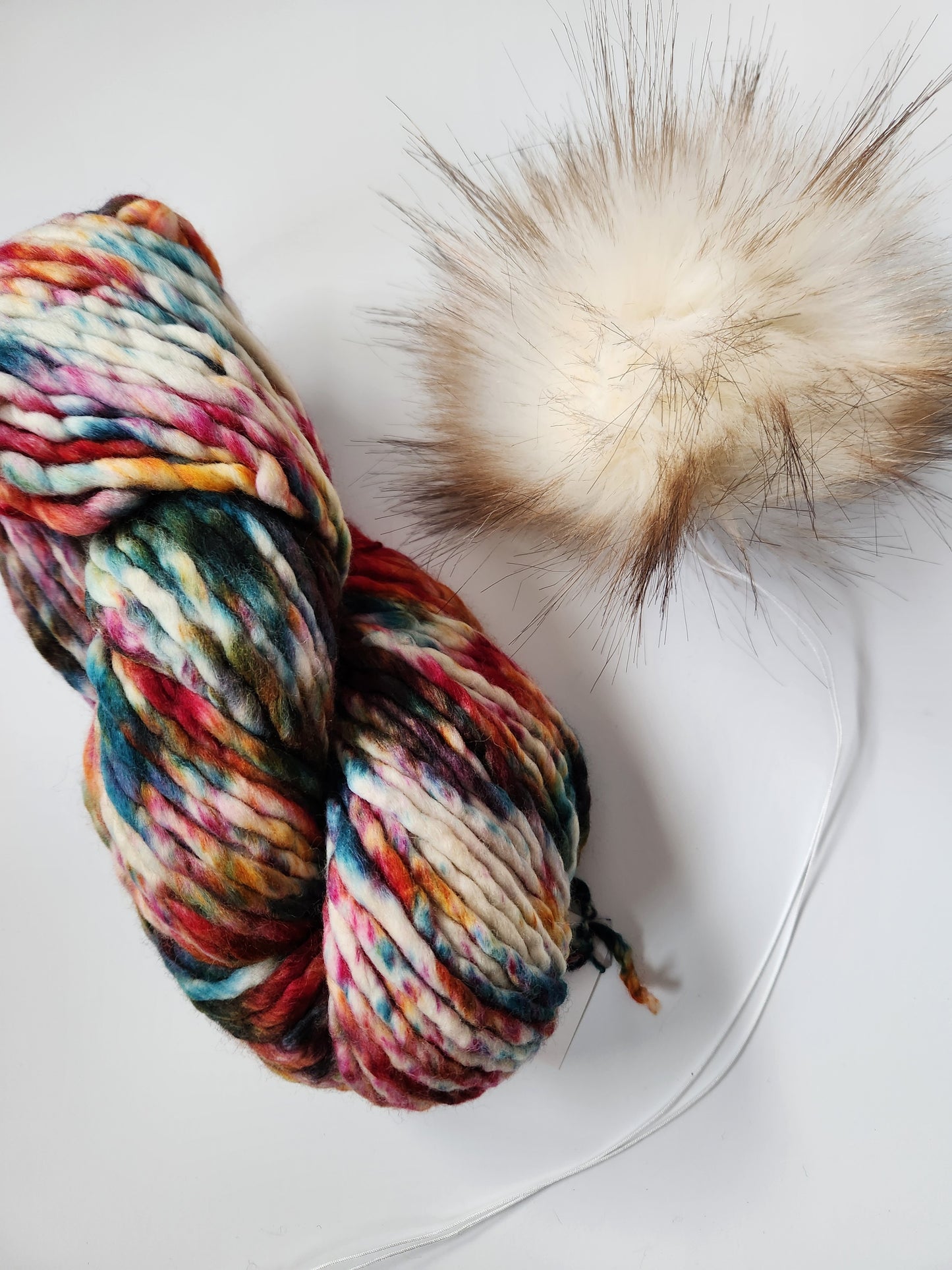 Yarn and Pom Bundle, Malabrigo Rasta, Molino