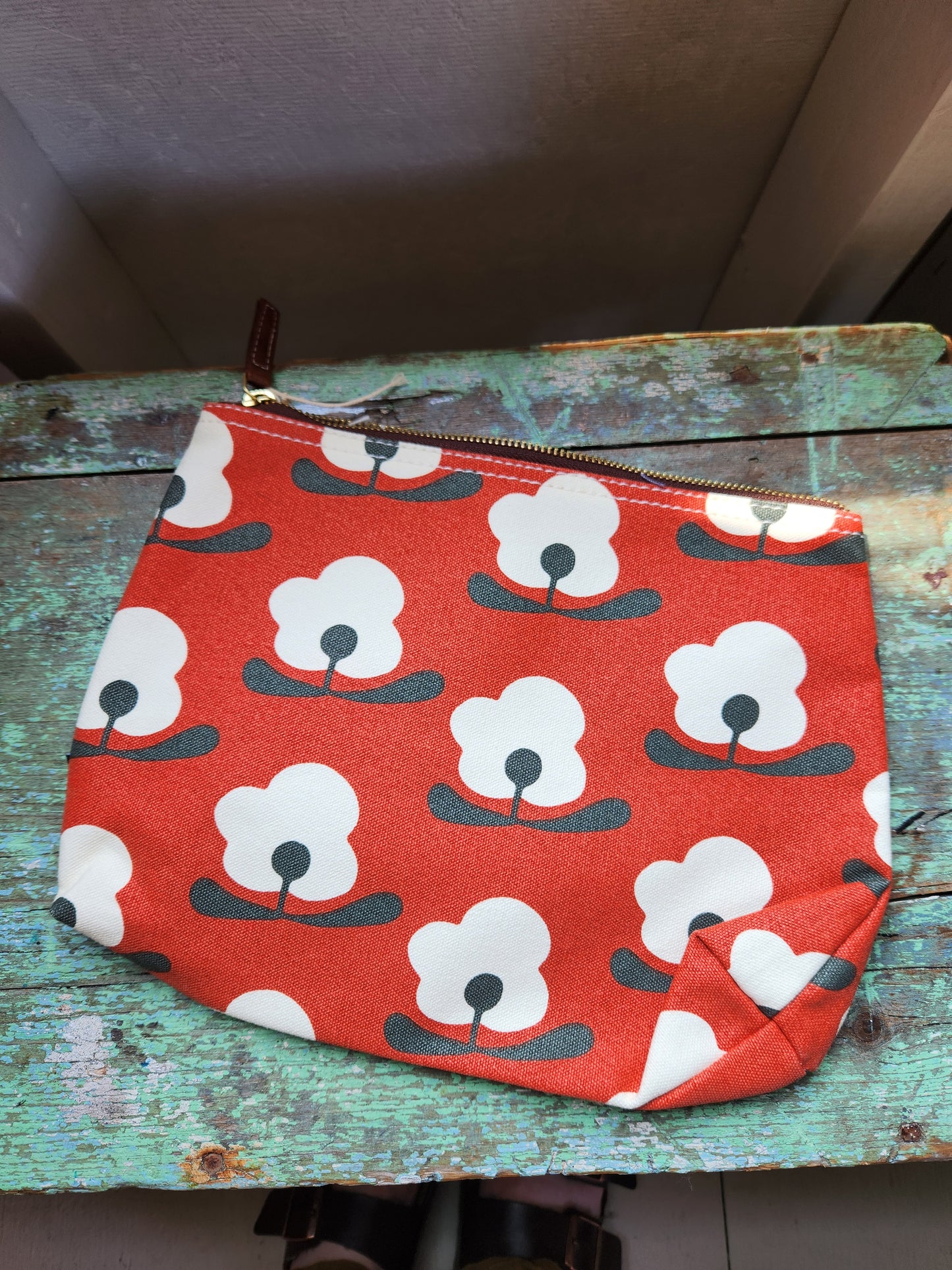 Knitting Project Bag, Large Zipper Pouch, Enid