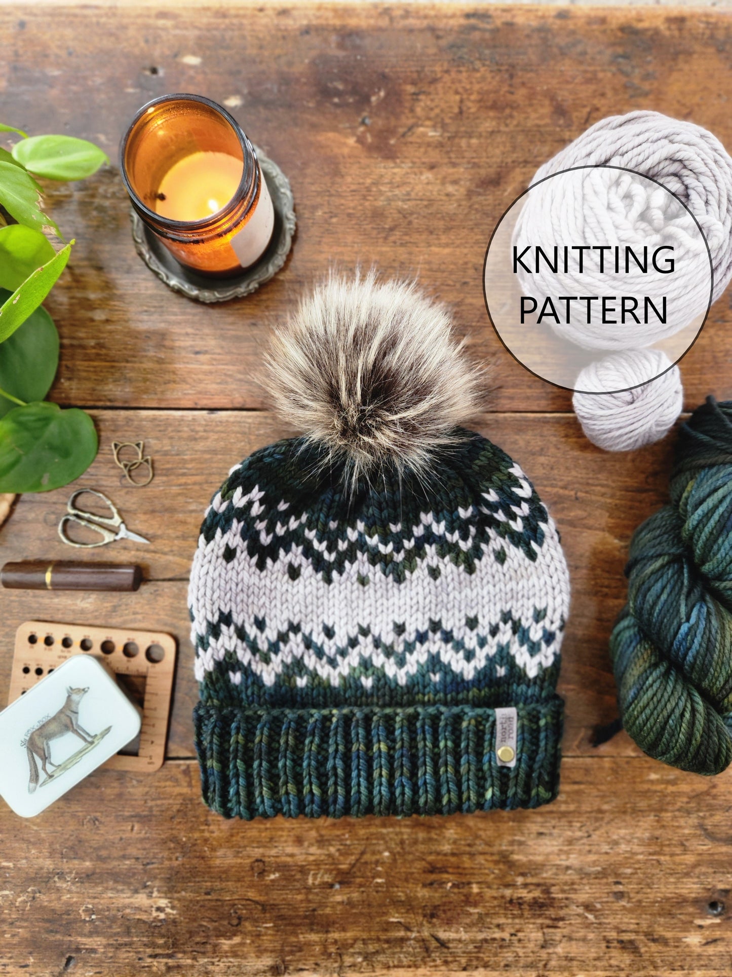 Sawtooth Mountains Hat Bulky Knitting Pattern