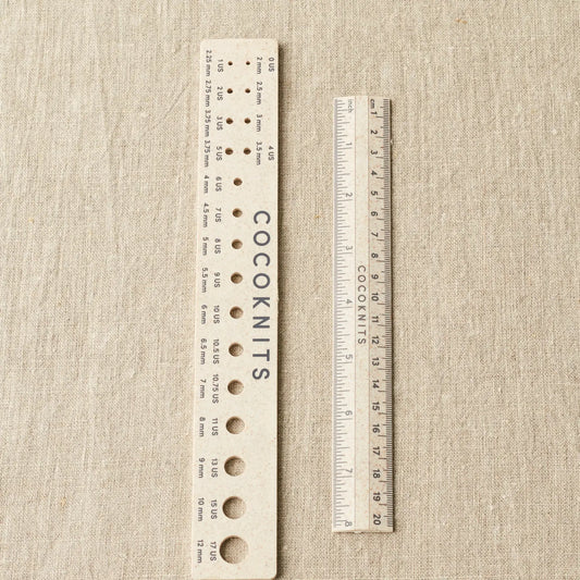 Cocoknits Ruler & Needle Gauge Set