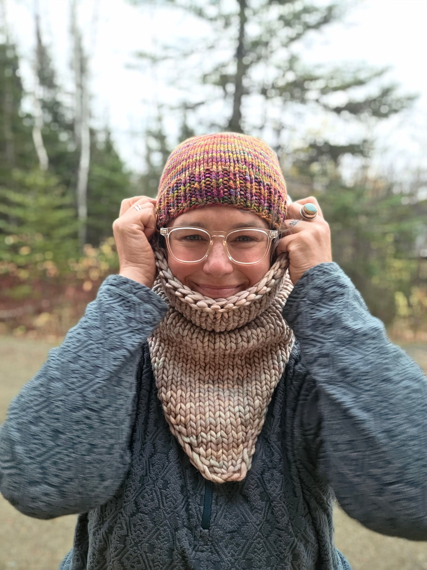 Basalt Bandana Cowl Knitting Pattern