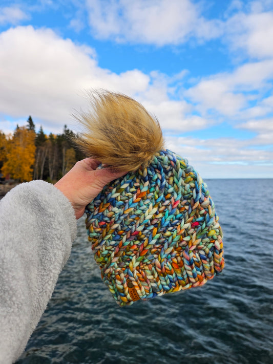 Merino Wool Pom Hat