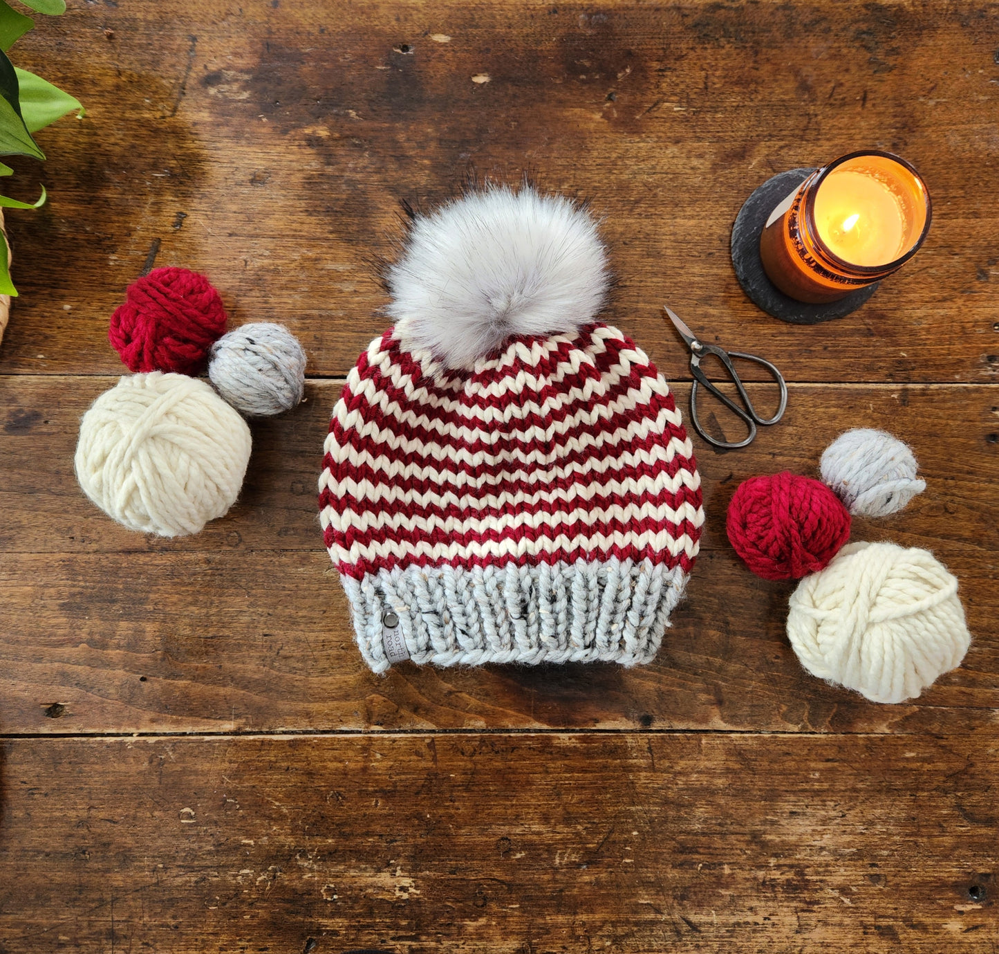 Wool Blend Pom Hat and Cowl Set