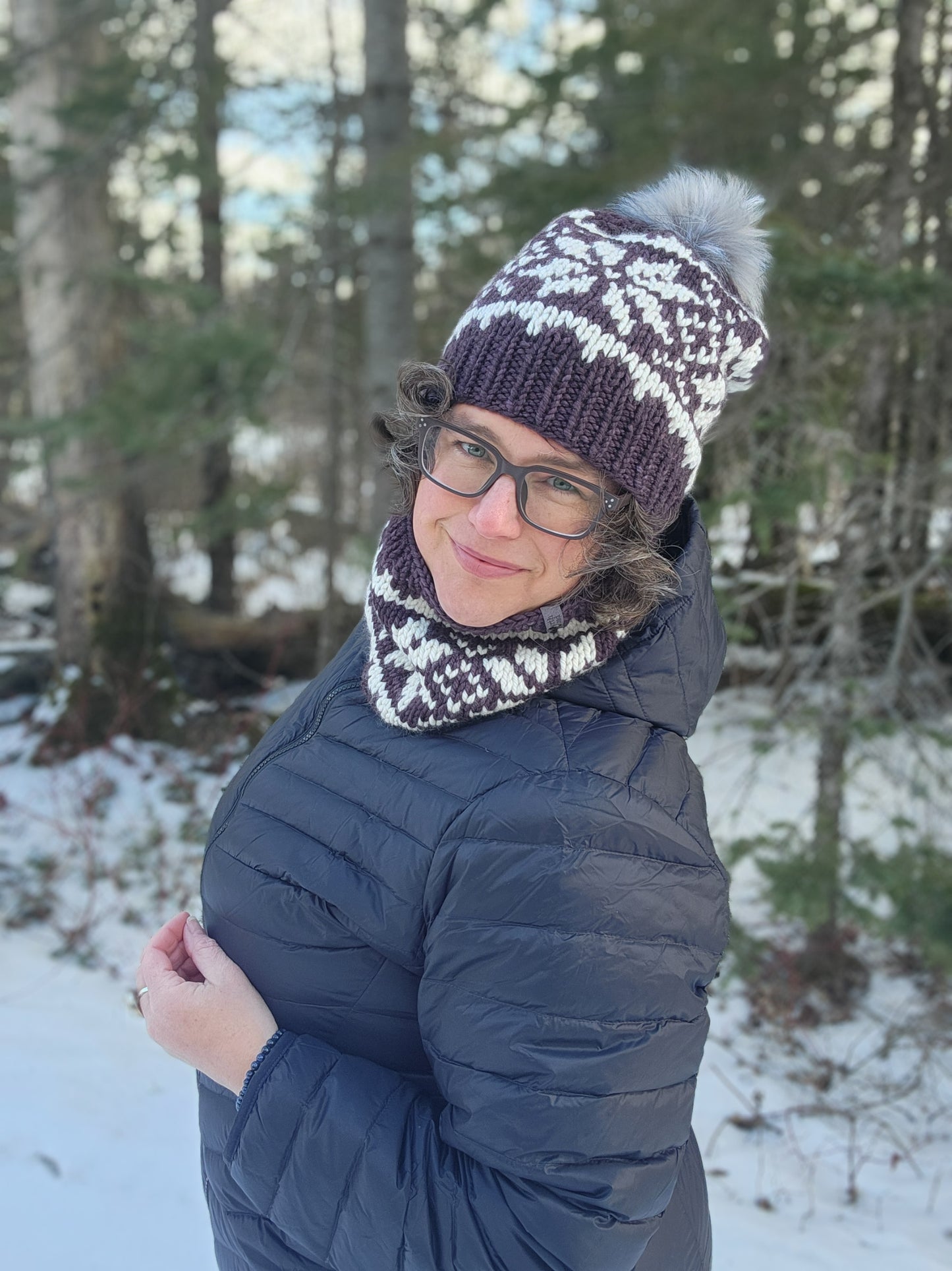 Snowflake Hat Bulky Knitting Pattern