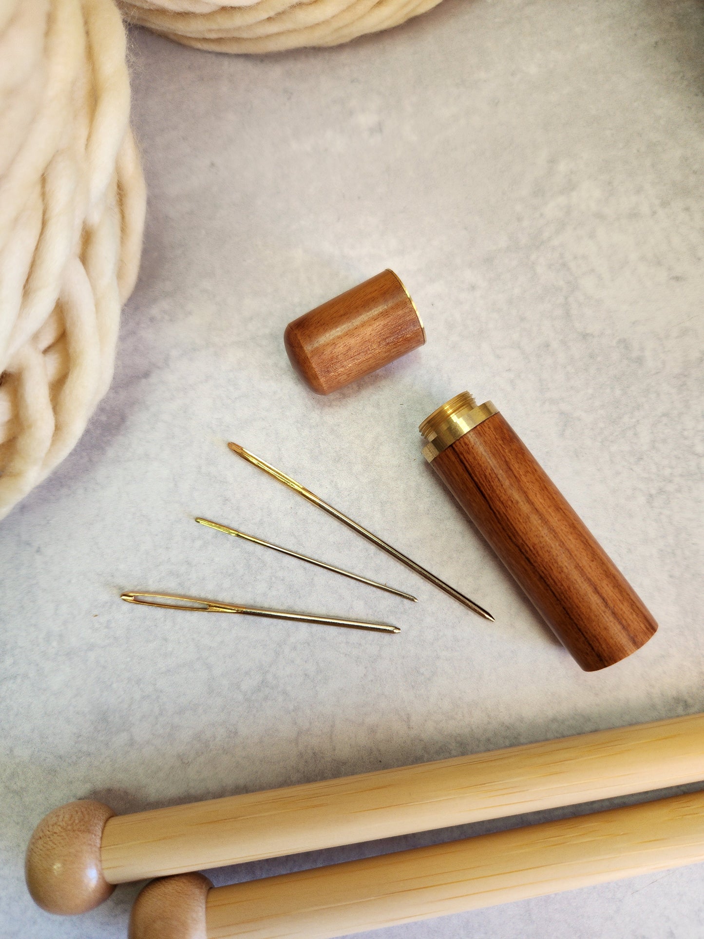 Wooden Needle Case