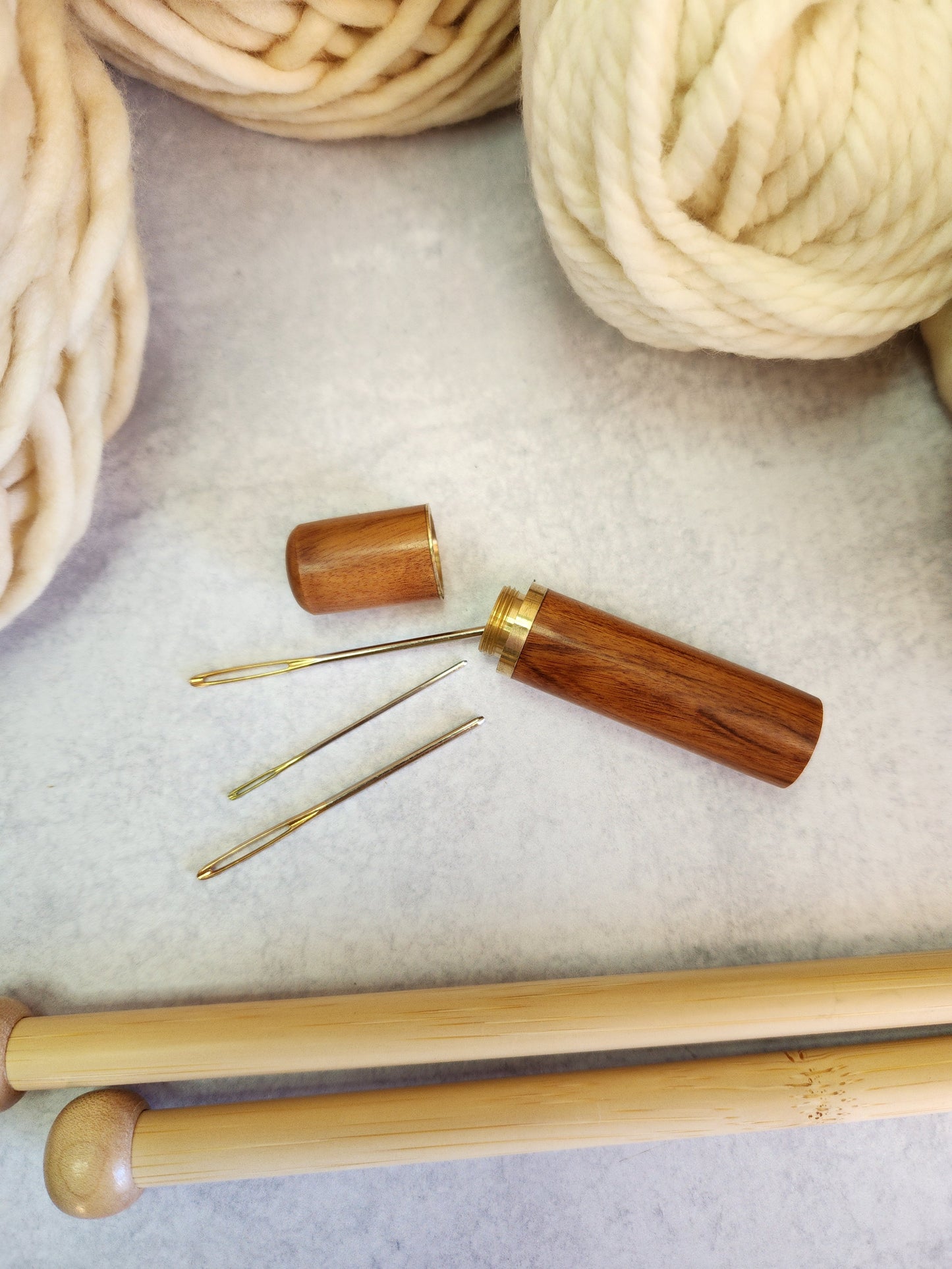 Wooden Needle Case