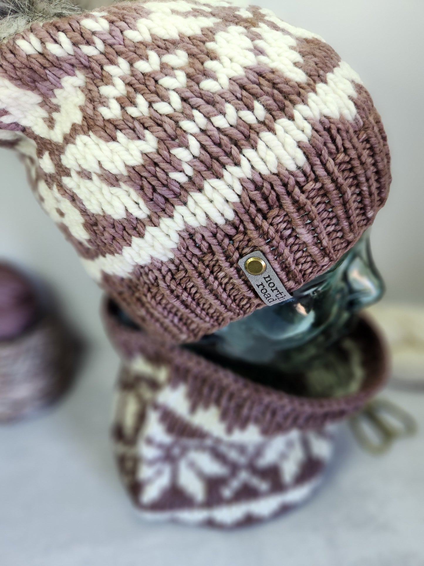 Merino Wool Pom Hat and Cowl Set