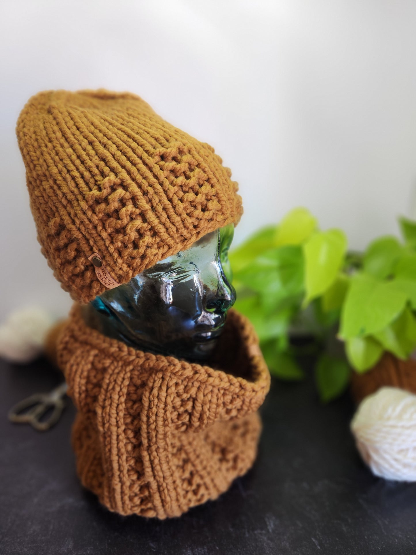 Wool Blend Hat and Cowl Set