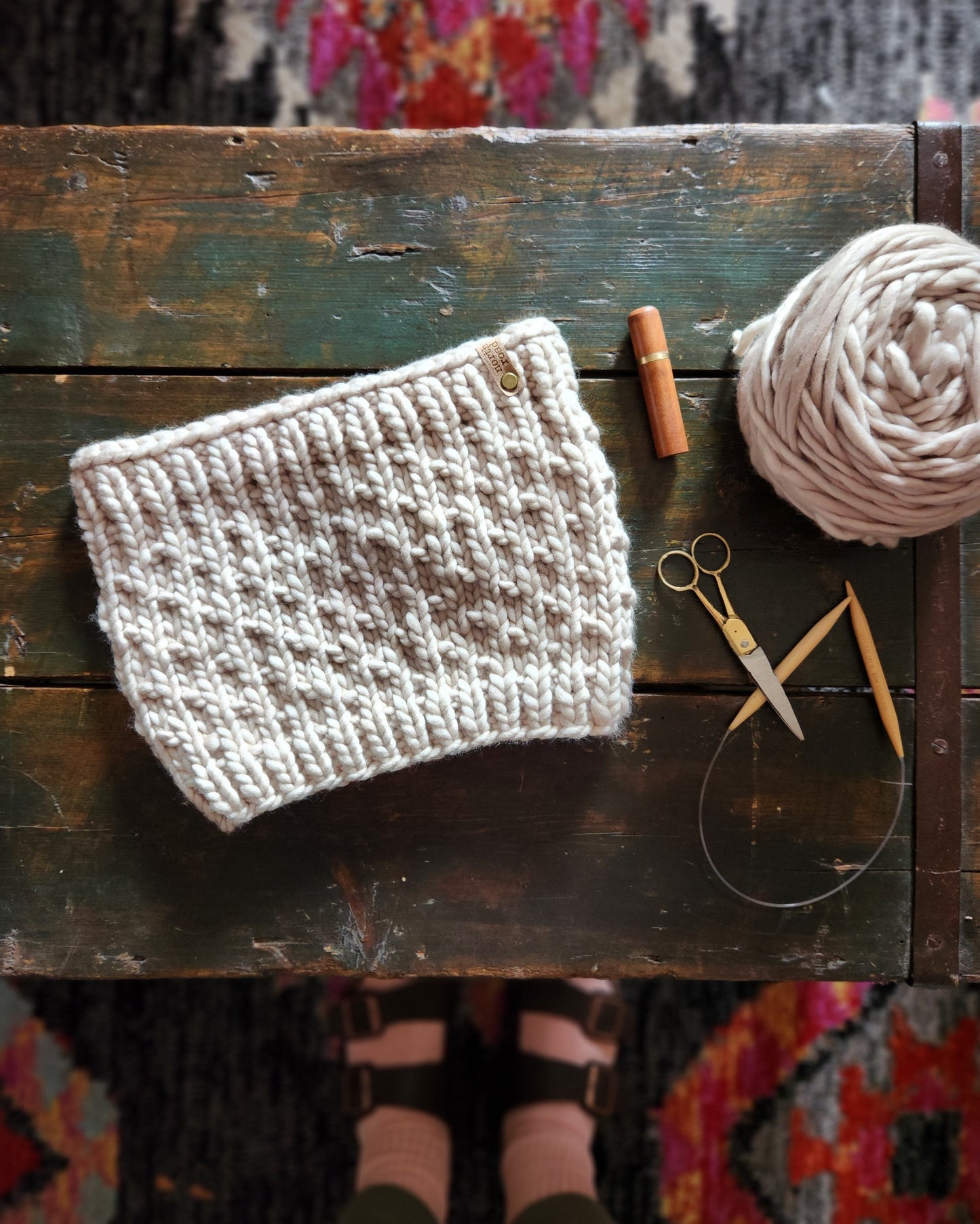 Pincushion Cowl Knitting Pattern