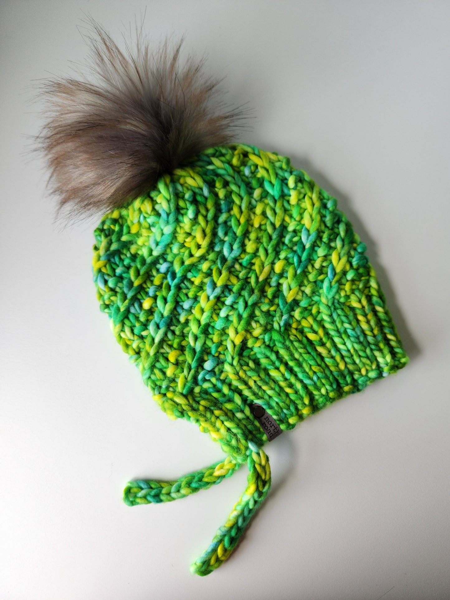 Merino Wool Split Brim Pom Hat