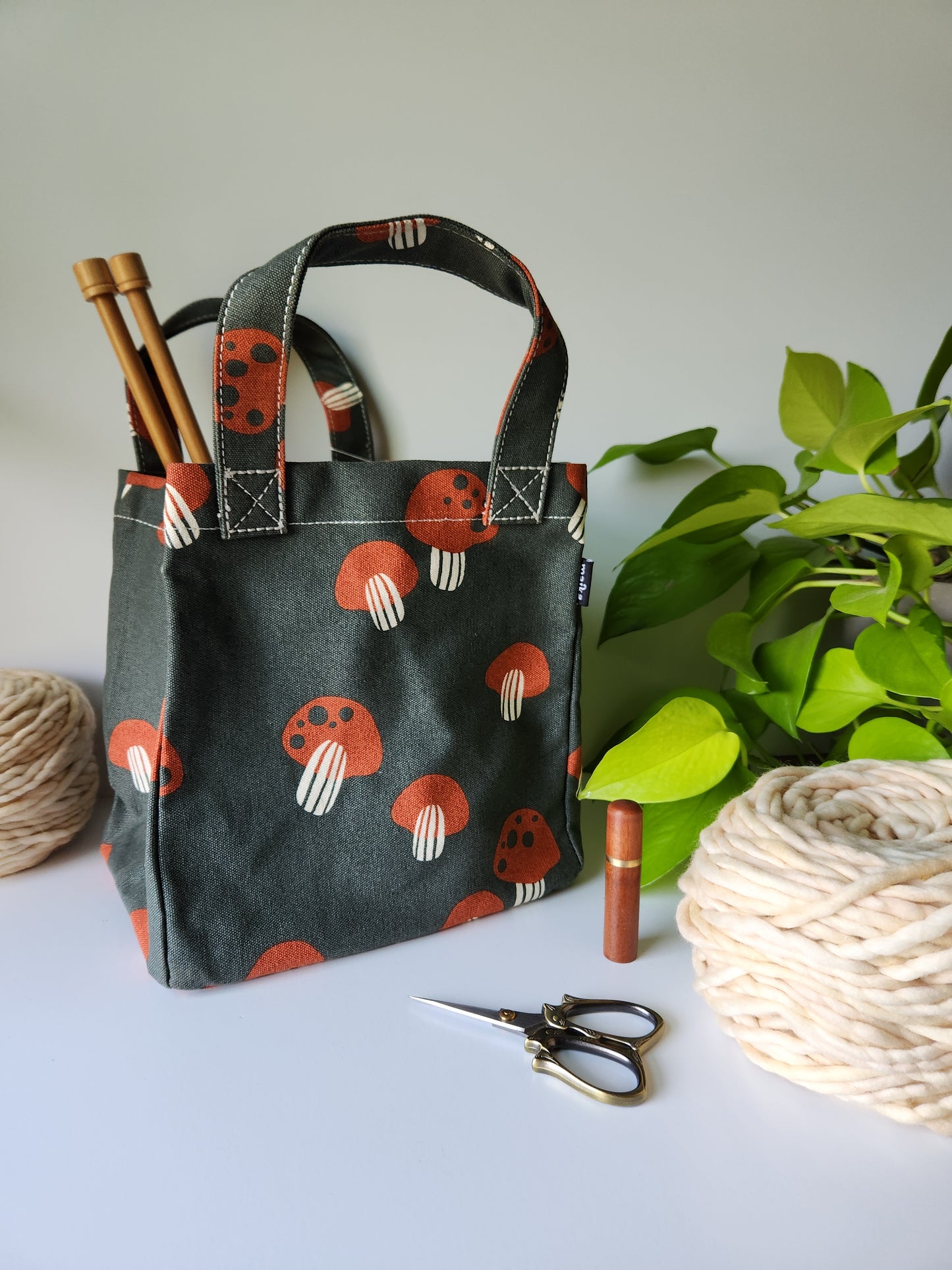 Knitting Project Bag, Lunch Tote, Mendocino