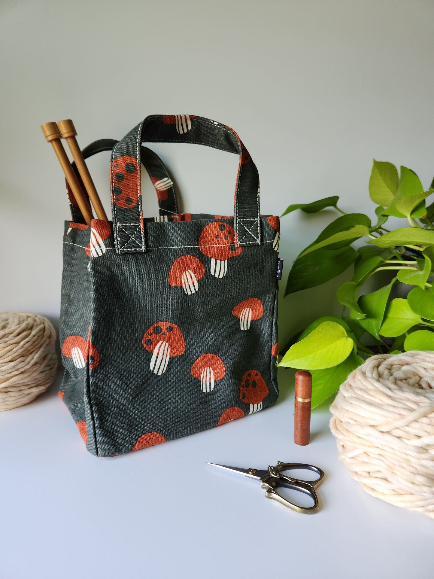 Knitting Project Bag, Lunch Tote, Mendocino