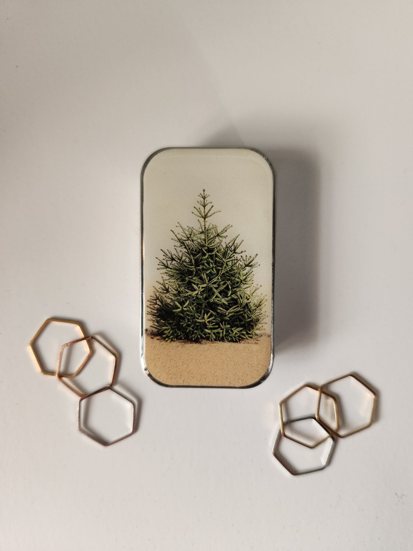 Small Pine Tree Notions Tin