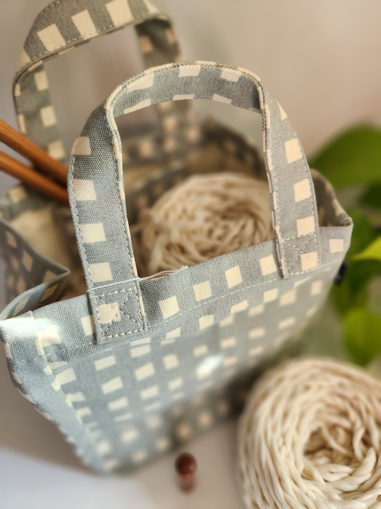 Knitting Project Bag, Lunch Tote, Flores