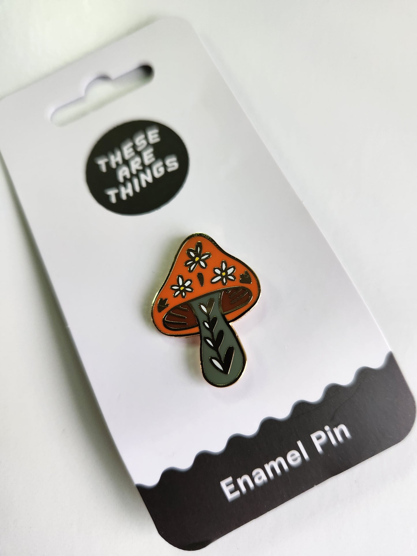 Floral Mushroom Enamel Pin