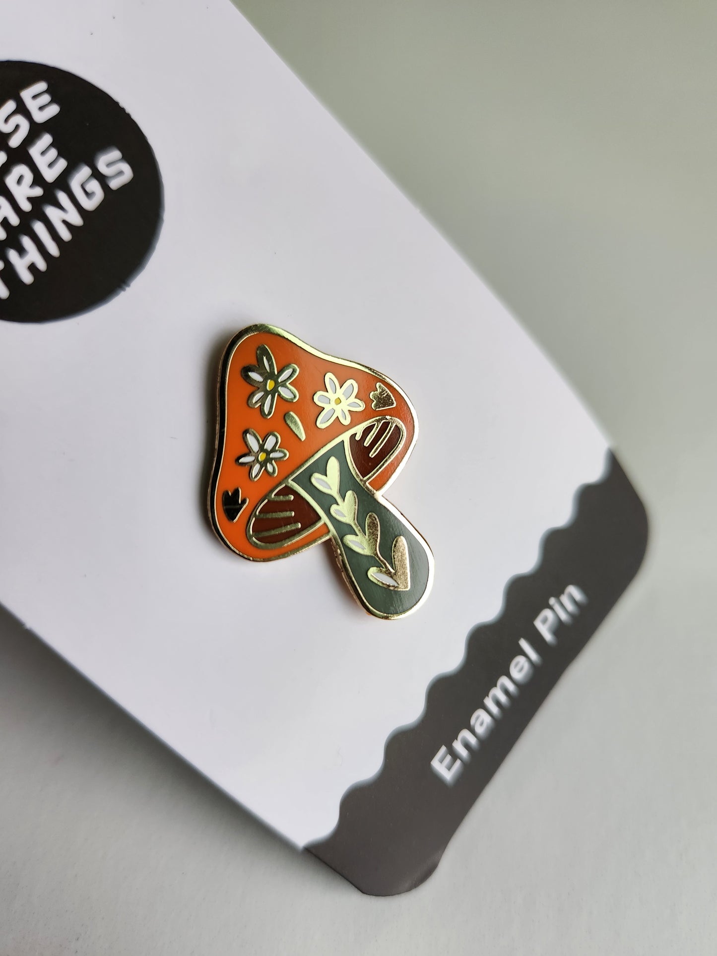 Floral Mushroom Enamel Pin