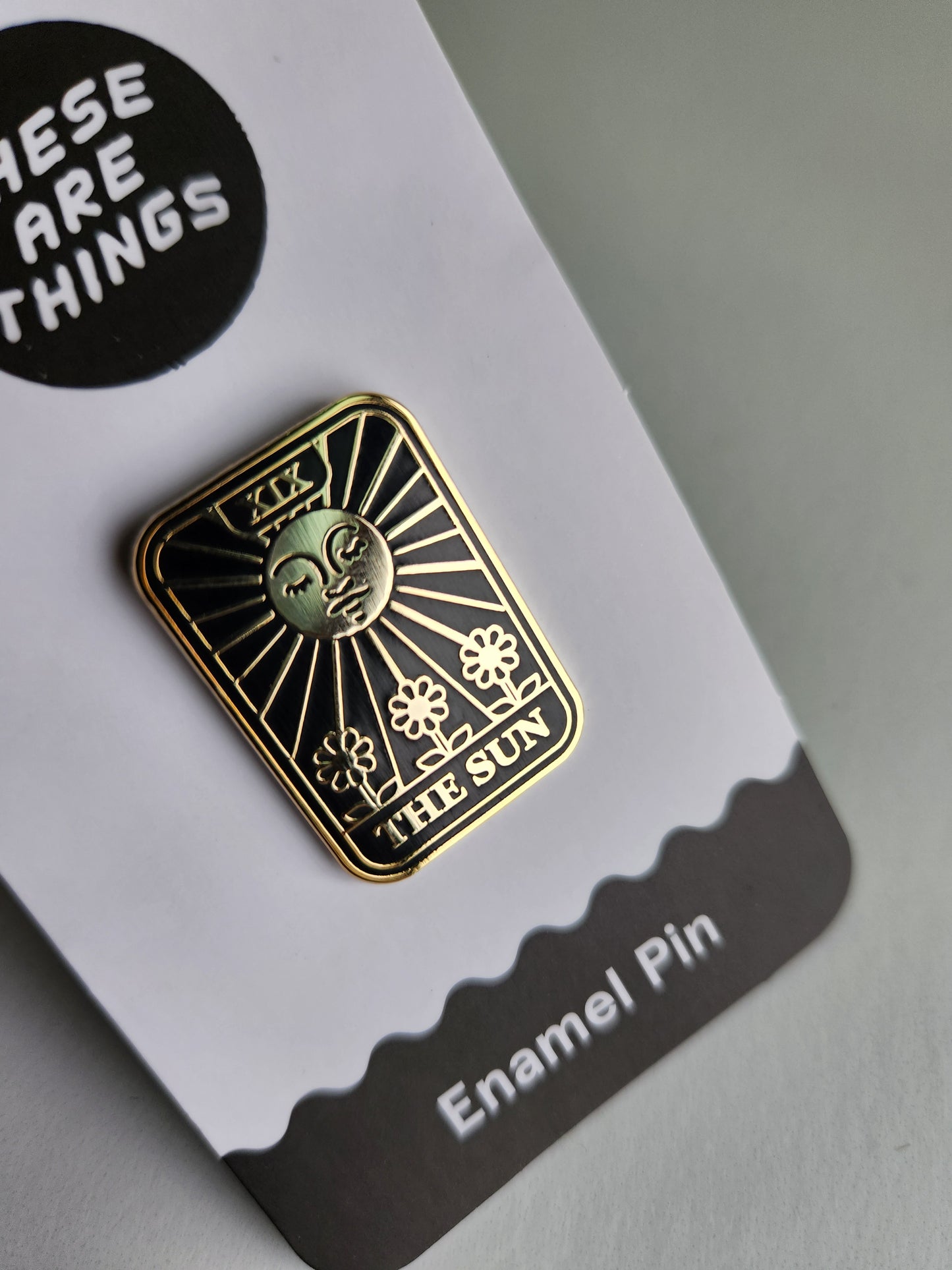 Sun Tarot Enamel Pin